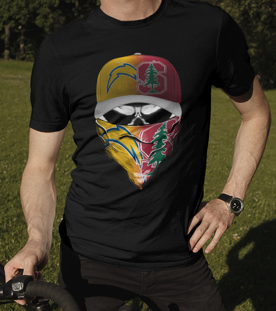 Stanford Tree Chargers Skull Mask T-Shirt