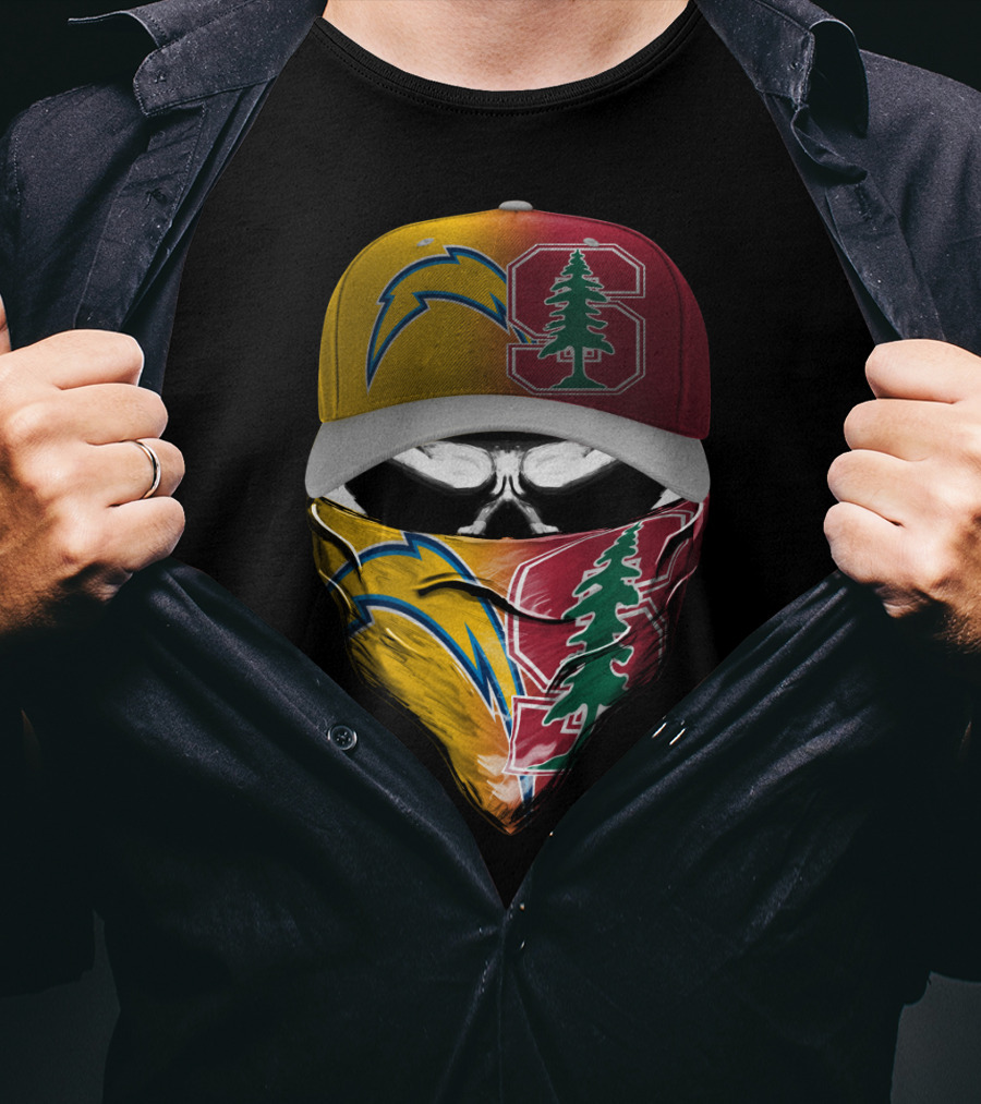 Stanford Tree Chargers Skull Mask T-Shirt