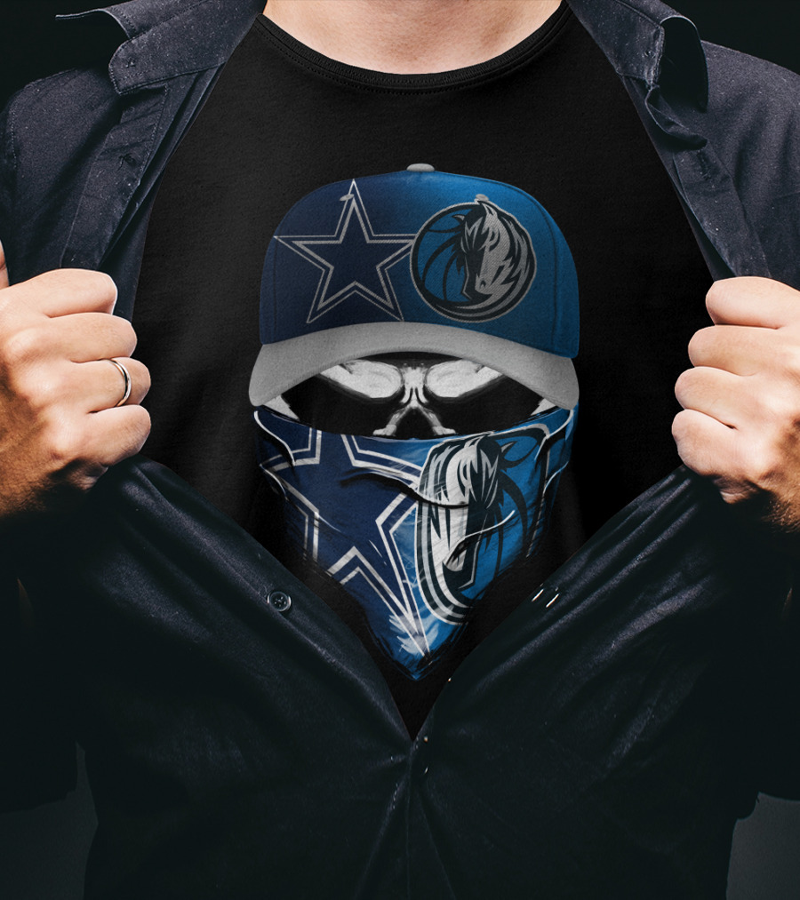 Dallas Cowboys Mavericks Skull Mask Fusion T-Shirt