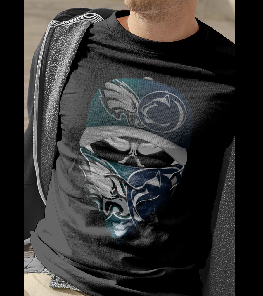 Philadelphia Eagles Penn State Nittany Lions Face Cover Hat T-Shirt