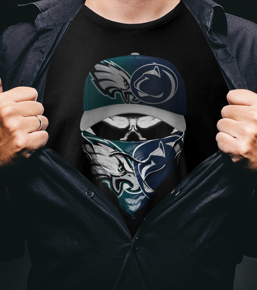 Philadelphia Eagles Penn State Nittany Lions Face Cover Hat T-Shirt