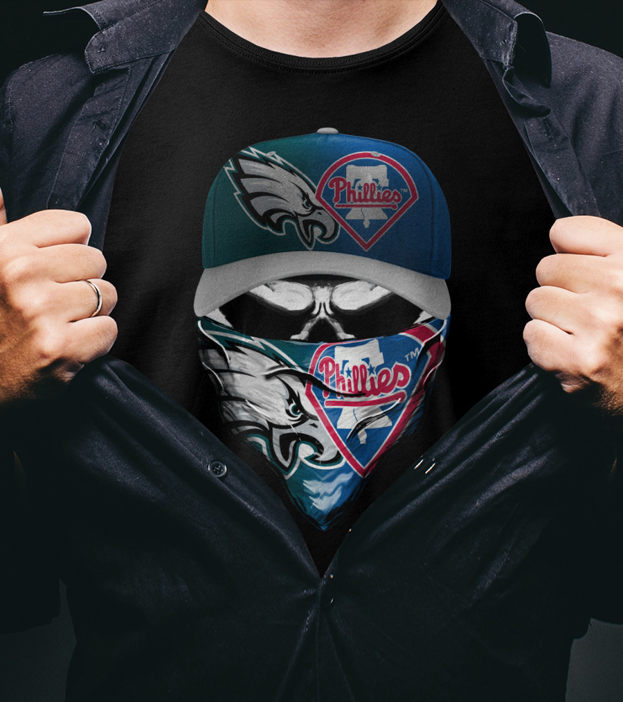 Philadelphia Eagles Phillies Fan Skum 057 Snapback And Bandana Combo T-Shirt