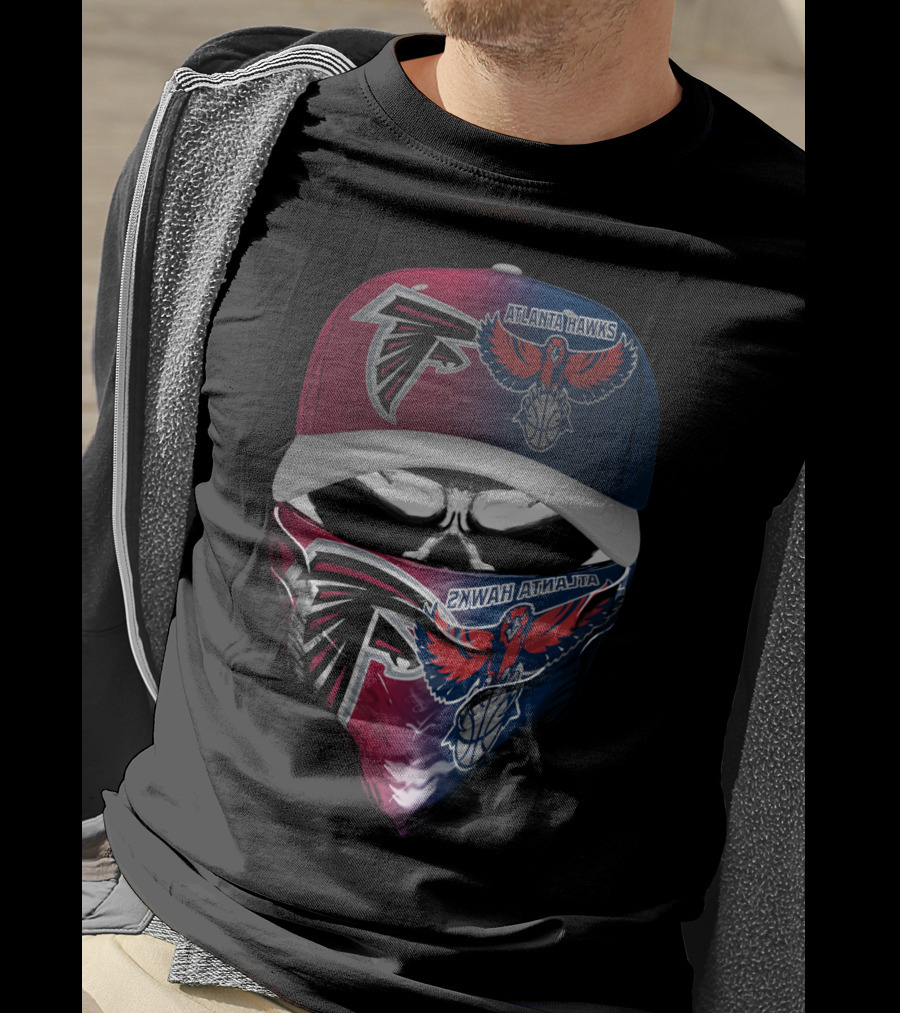 Atlanta Hawks Falcon Face Mask And Hat Combo T-Shirt