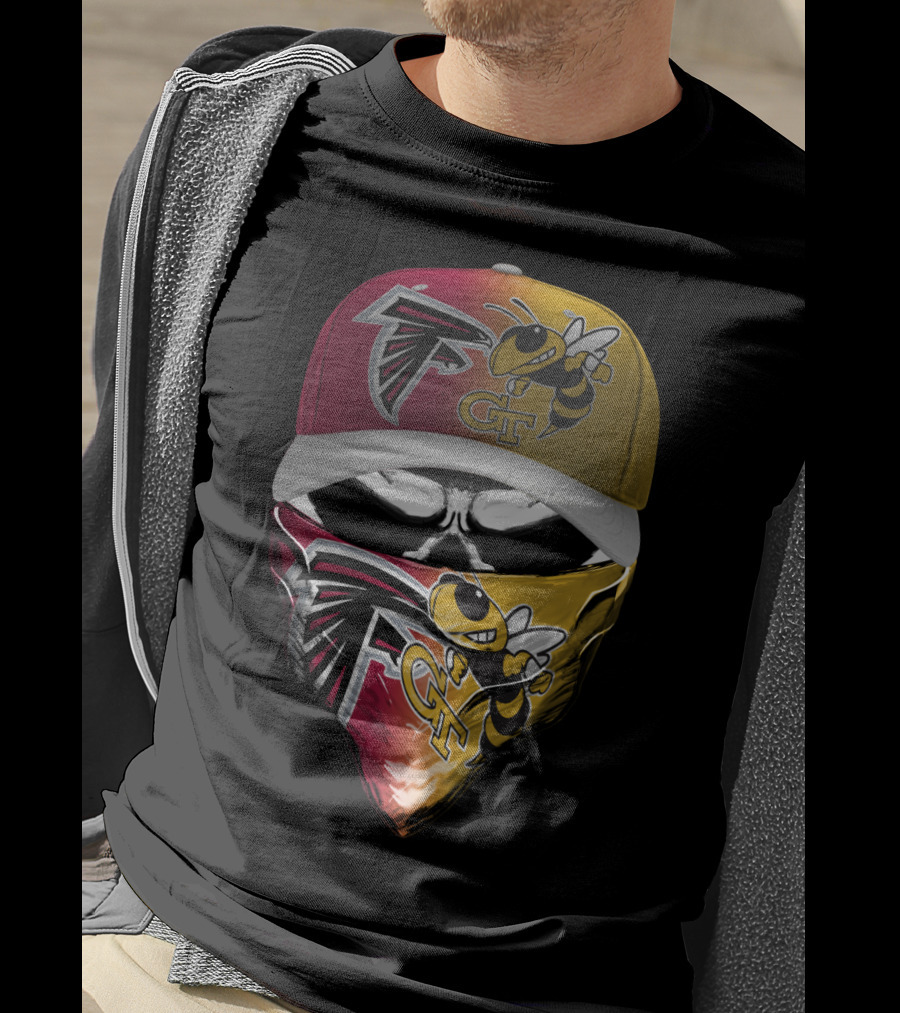Falcons Gt Skull Mask Cap Football Crossover T-Shirt