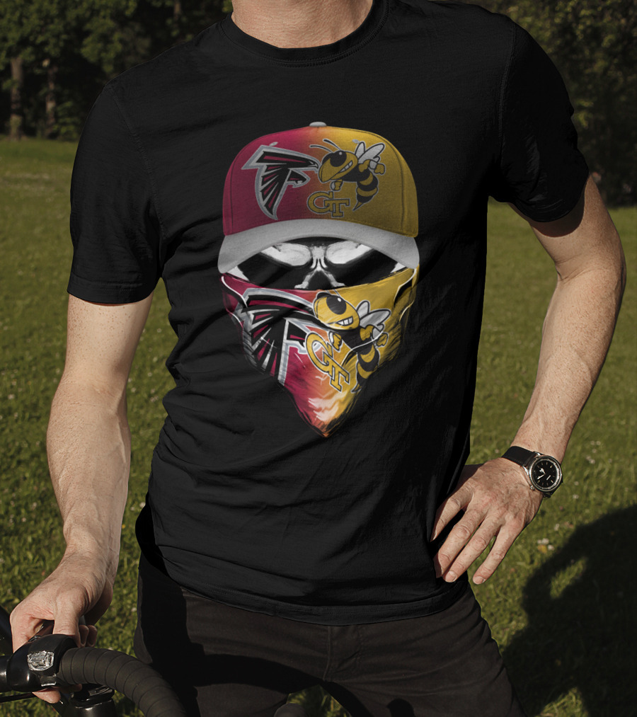 Falcons Gt Skull Mask Cap Football Crossover T-Shirt