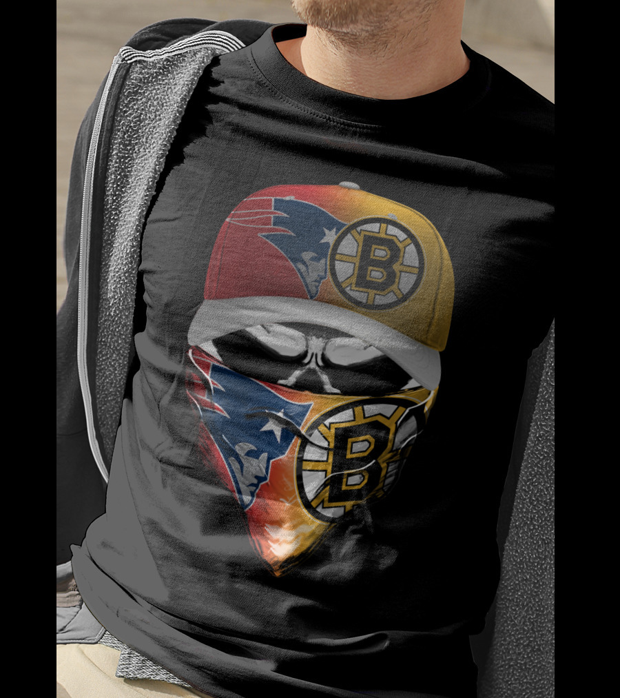 Patriots Bruins Skum 089 T-Shirt