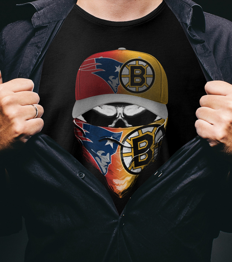 Patriots Bruins Skum 089 T-Shirt
