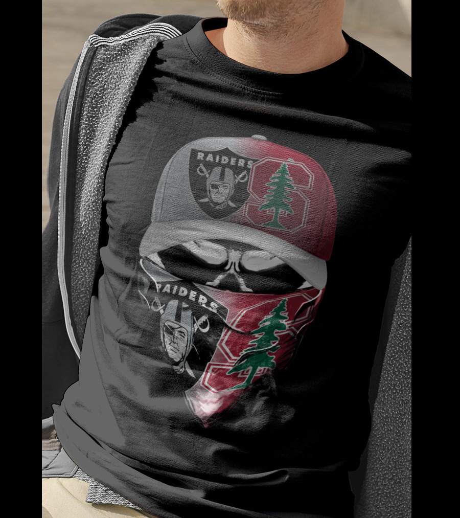 Raiders Stanford Tree Hybrid Fan Mask Hat Combination T-Shirt