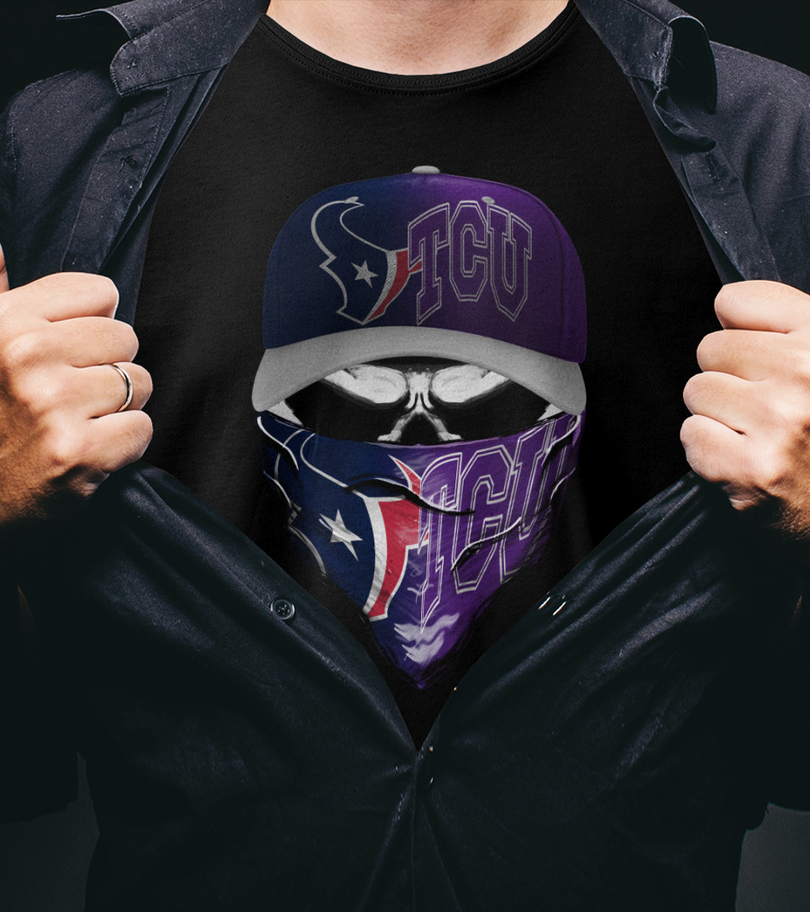 Houston Texans Tcu Face Mask Skum 121 T-Shirt