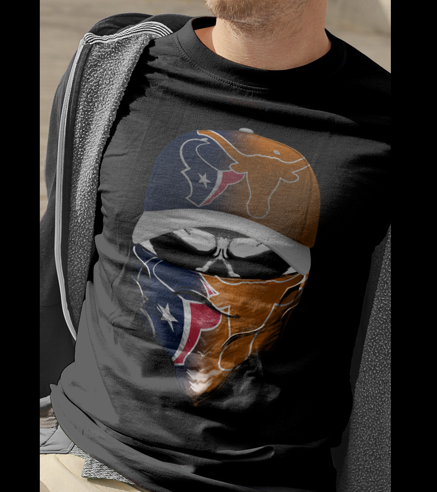 Houston Texans Longhorns Crossover Football Fan Gear T-Shirt
