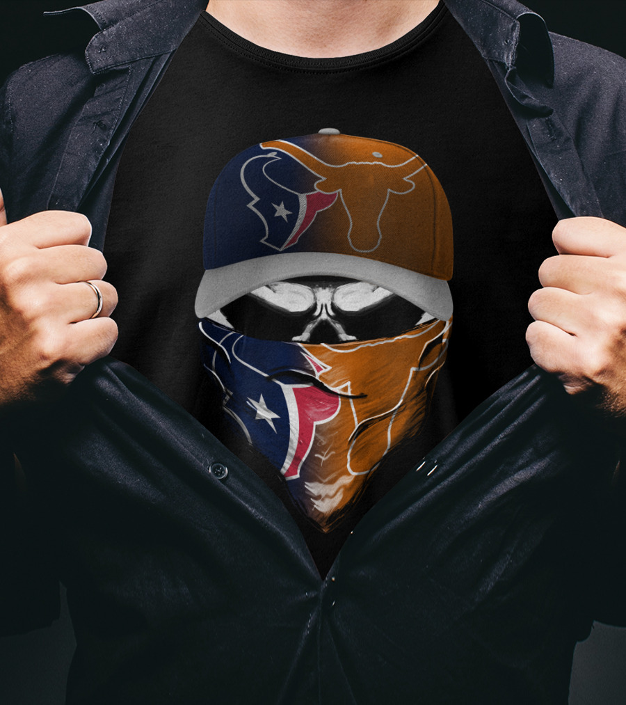 Houston Texans Longhorns Crossover Football Fan Gear T-Shirt