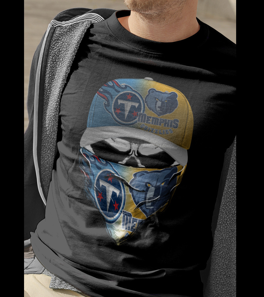 Memphis Grizzlies Tennessee Titans Fan Gear Skum 128 T-Shirt