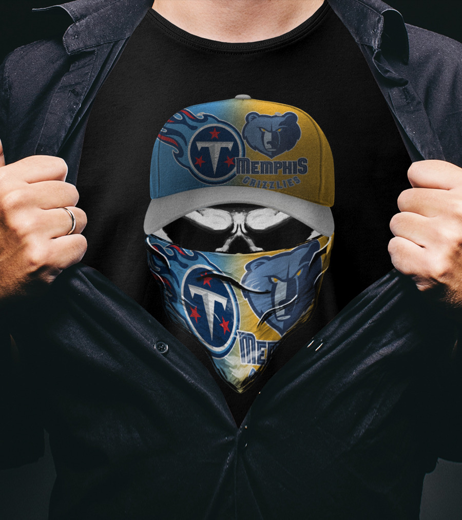 Memphis Grizzlies Tennessee Titans Fan Gear Skum 128 T-Shirt