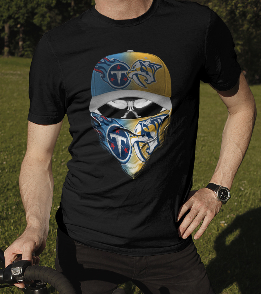 Tennessee Titans Nashville Predators Sports Fanatic Bandana Cap T-Shirt