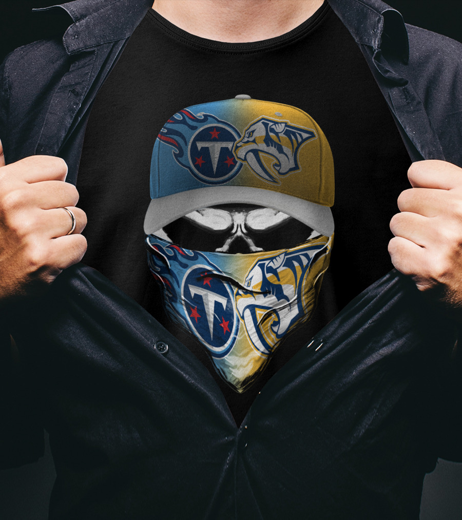 Tennessee Titans Nashville Predators Sports Fanatic Bandana Cap T-Shirt