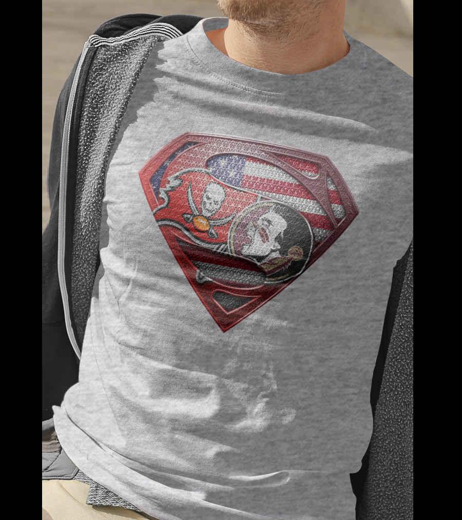 Superhero Skull Bat Shield With American Flag Elements T-Shirt