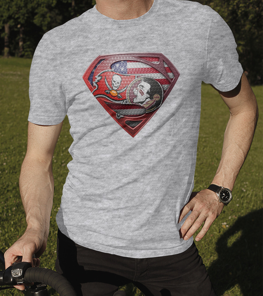 Superhero Skull Bat Shield With American Flag Elements T-Shirt