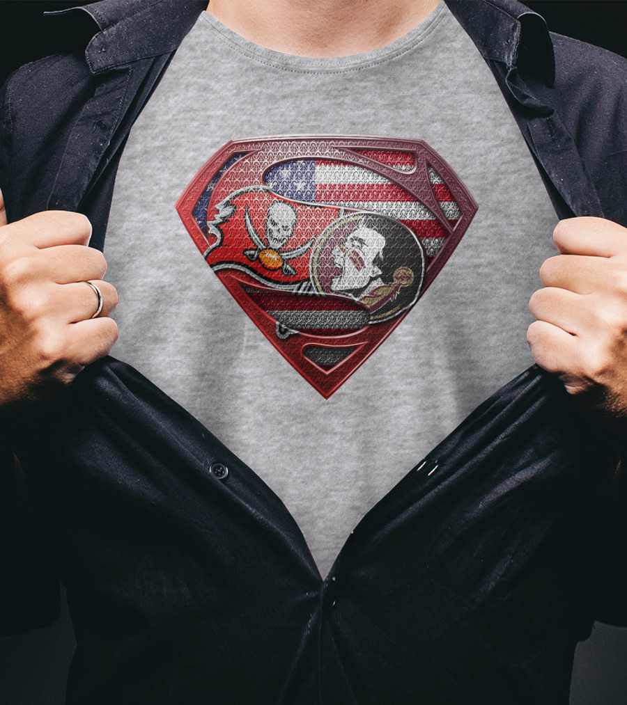 Superhero Skull Bat Shield With American Flag Elements T-Shirt