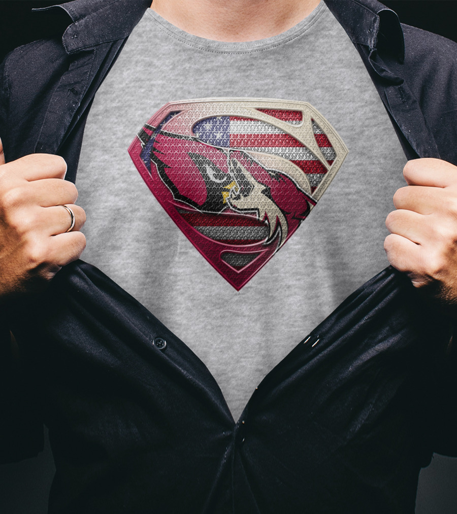 Superman Patriot Razorbacks Shield T-Shirt