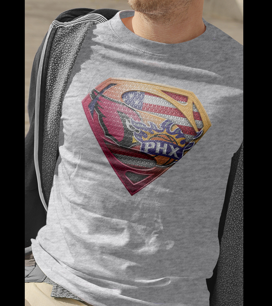 Superman Phx Suns Basketball Shield T-Shirt