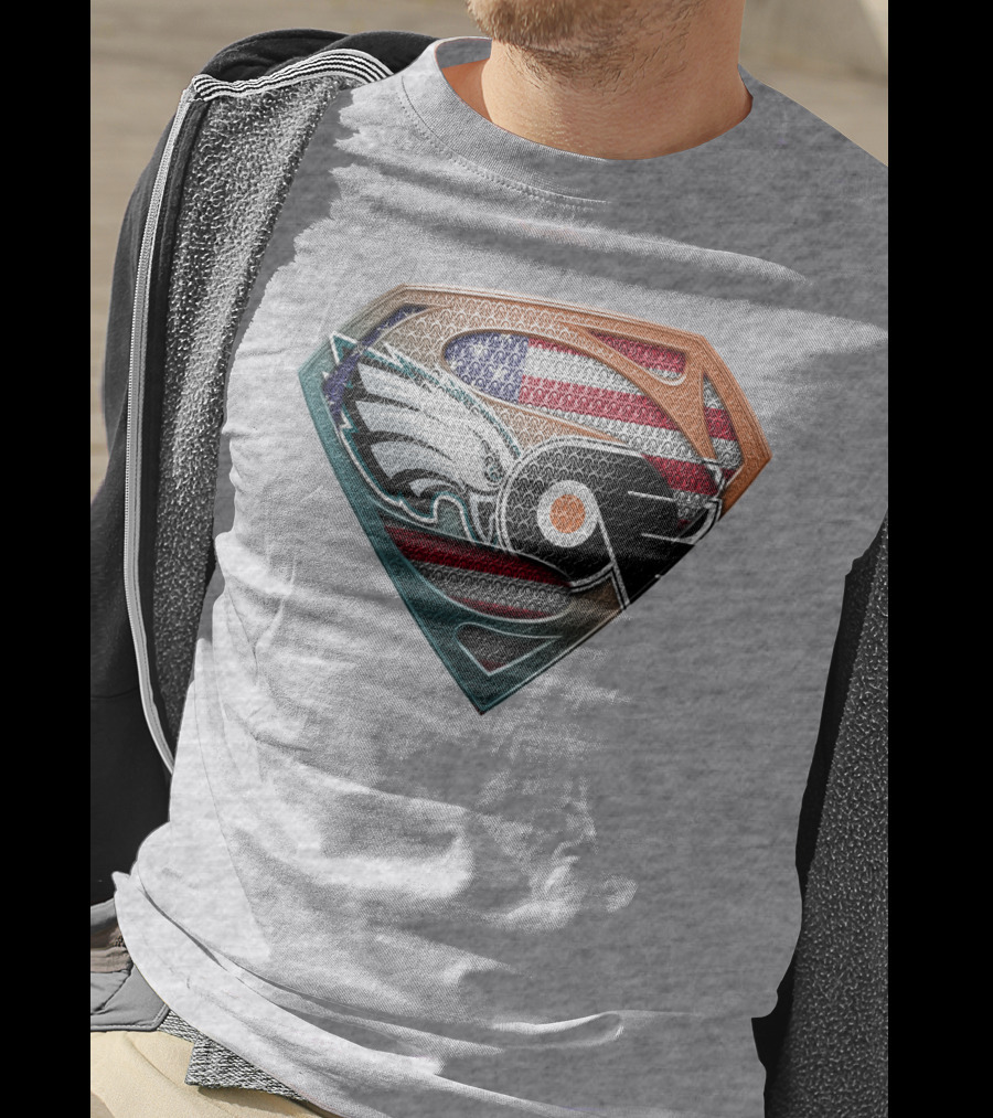 American Flag Eagles Flyers Shield T-Shirt
