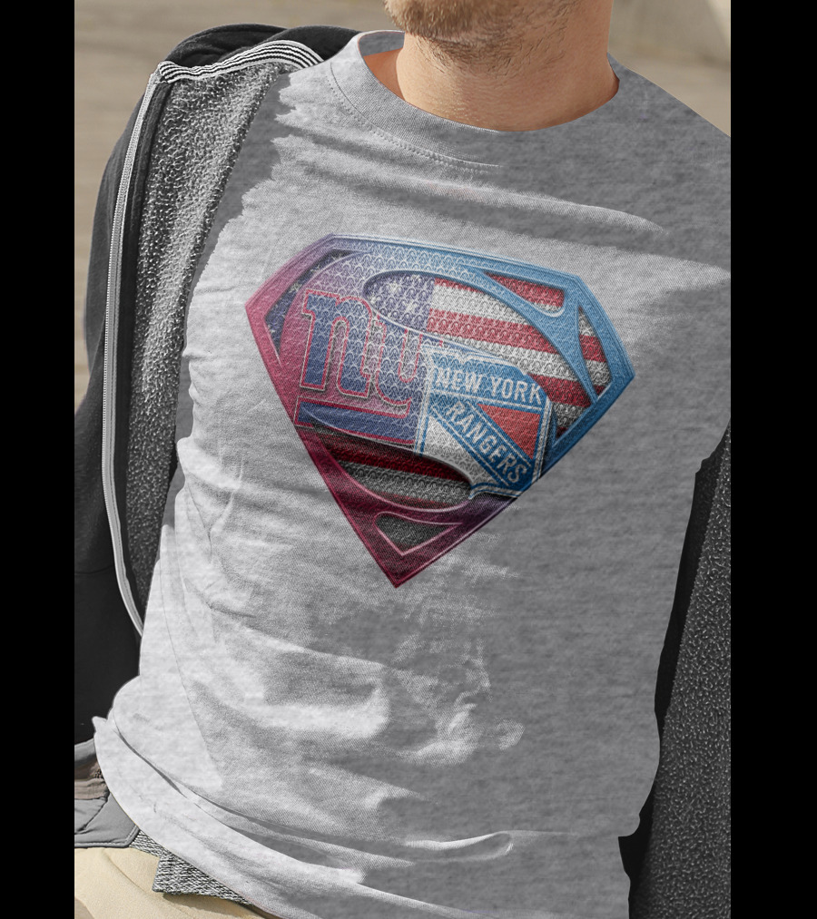 New York Giants Rangers American Flag Super T-Shirt
