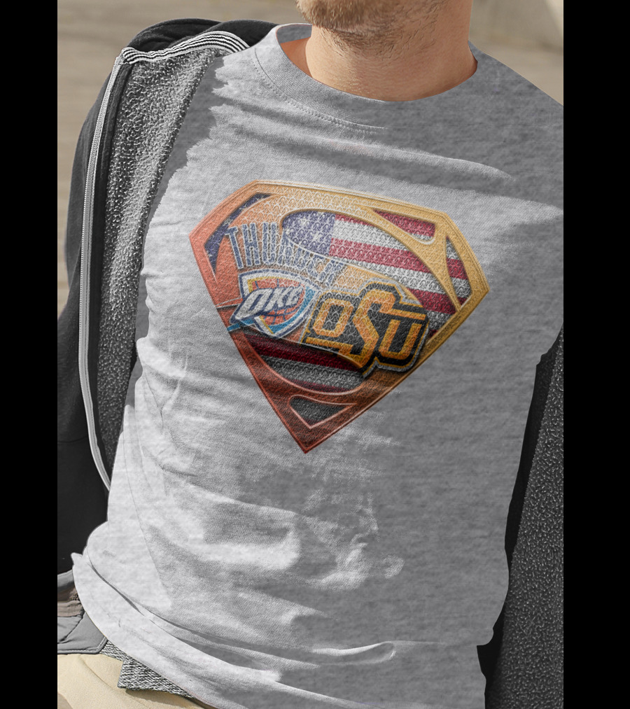 Okc Thunder Osu American Shield T-Shirt