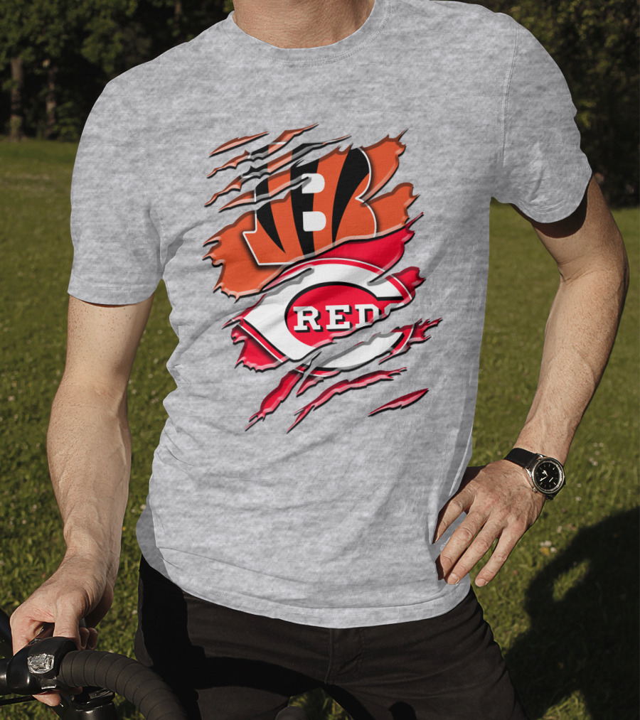 Bengals Reds Ripped Claw T-Shirt