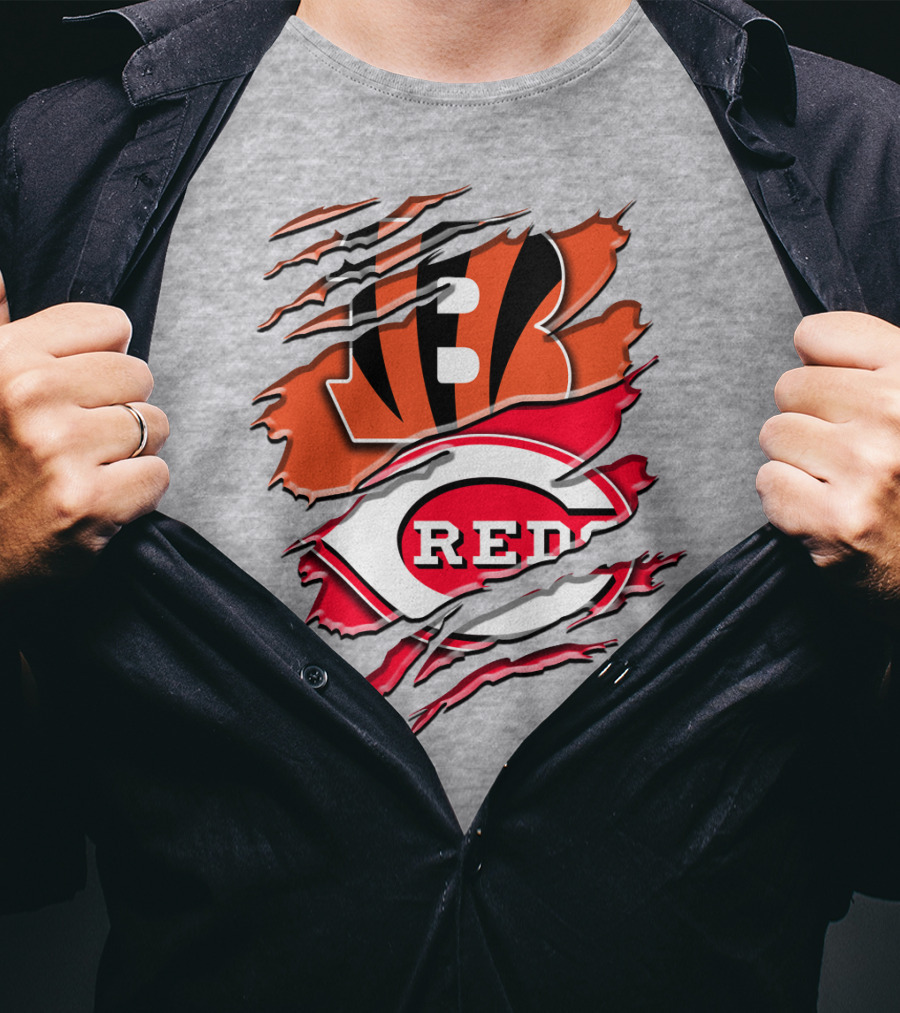 Bengals Reds Ripped Claw T-Shirt