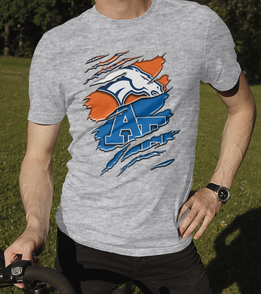 Denver Broncos And Air Force Falcons Logo Mashup Rah 015 T-Shirt
