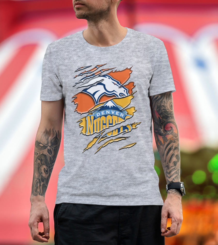 Denver Broncos And Nuggets Fan Crossover Rah 020 T-Shirt
