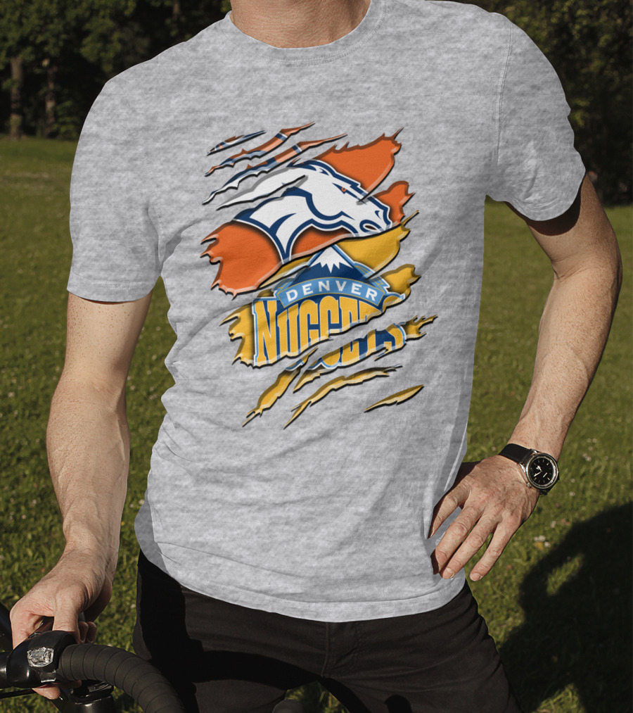Denver Broncos And Nuggets Fan Crossover Rah 020 T-Shirt