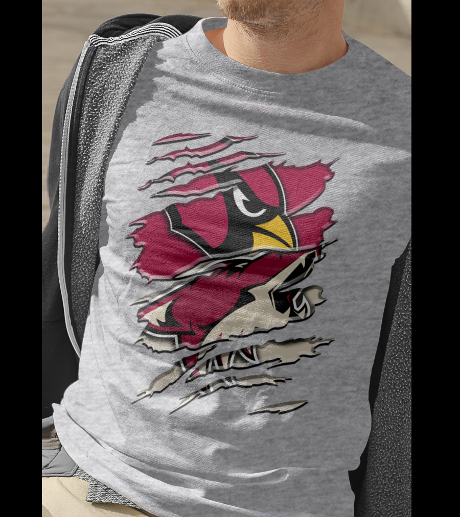 Arizona Cardinals Ripped Design Rah 028 T-Shirt
