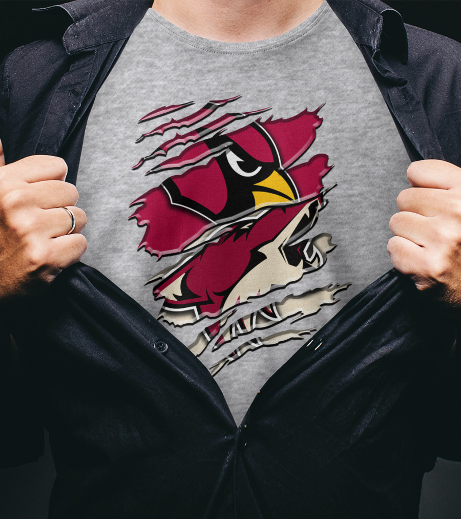 Arizona Cardinals Ripped Design Rah 028 T-Shirt