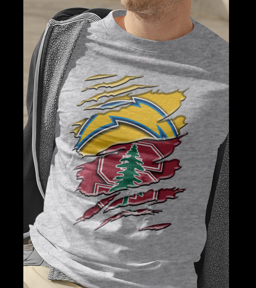Los Angeles Chargers And Stanford Cardinal Rah 034 T-Shirt