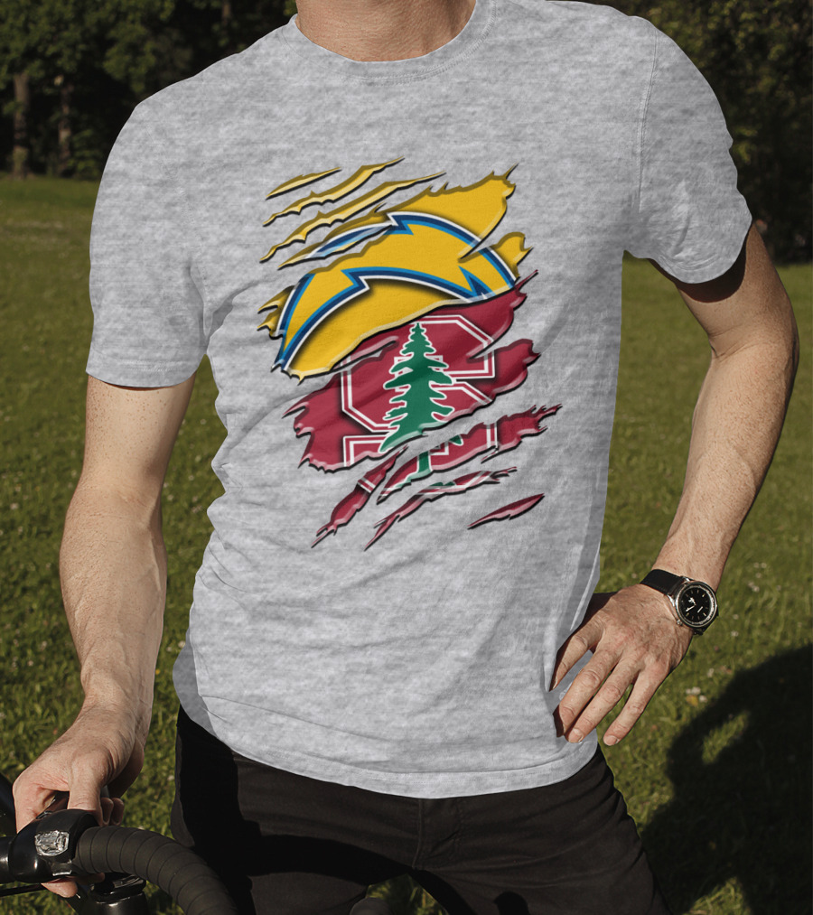 Los Angeles Chargers And Stanford Cardinal Rah 034 T-Shirt