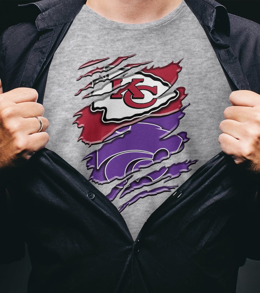 Kansas City Chiefs K-State Wildcats Fan Gear Rah 038 T-Shirt
