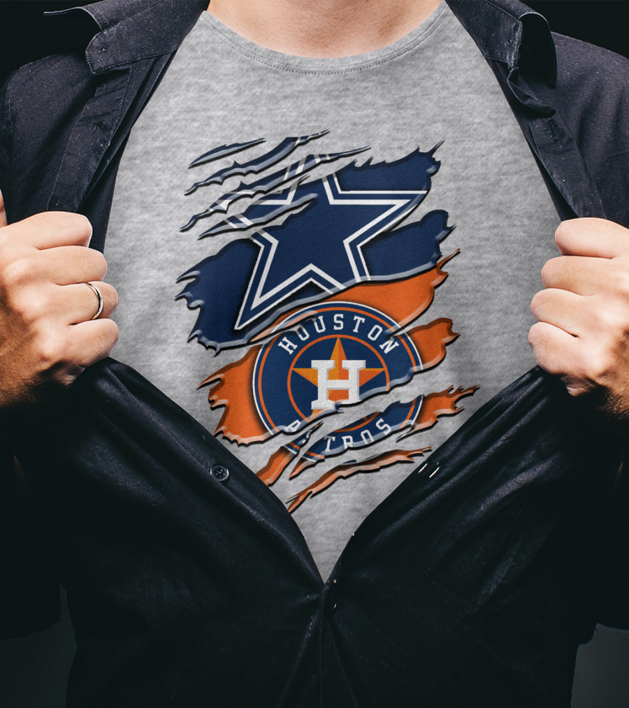 Dallas Cowboys Houston Astros Fan Crossover Rah 046 T-Shirt