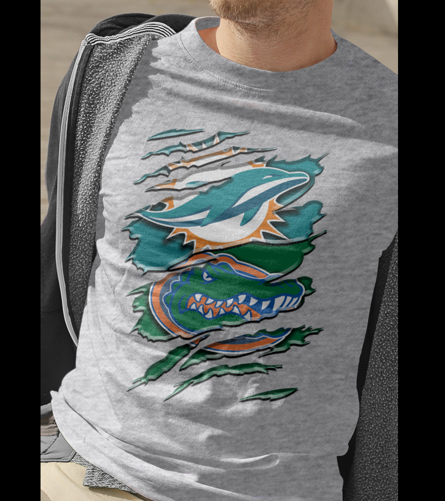 Rah Miami Dolphins Florida Gators Rip T-Shirt