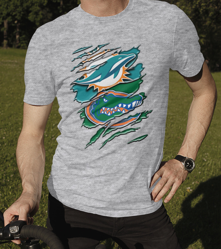 Rah Miami Dolphins Florida Gators Rip T-Shirt