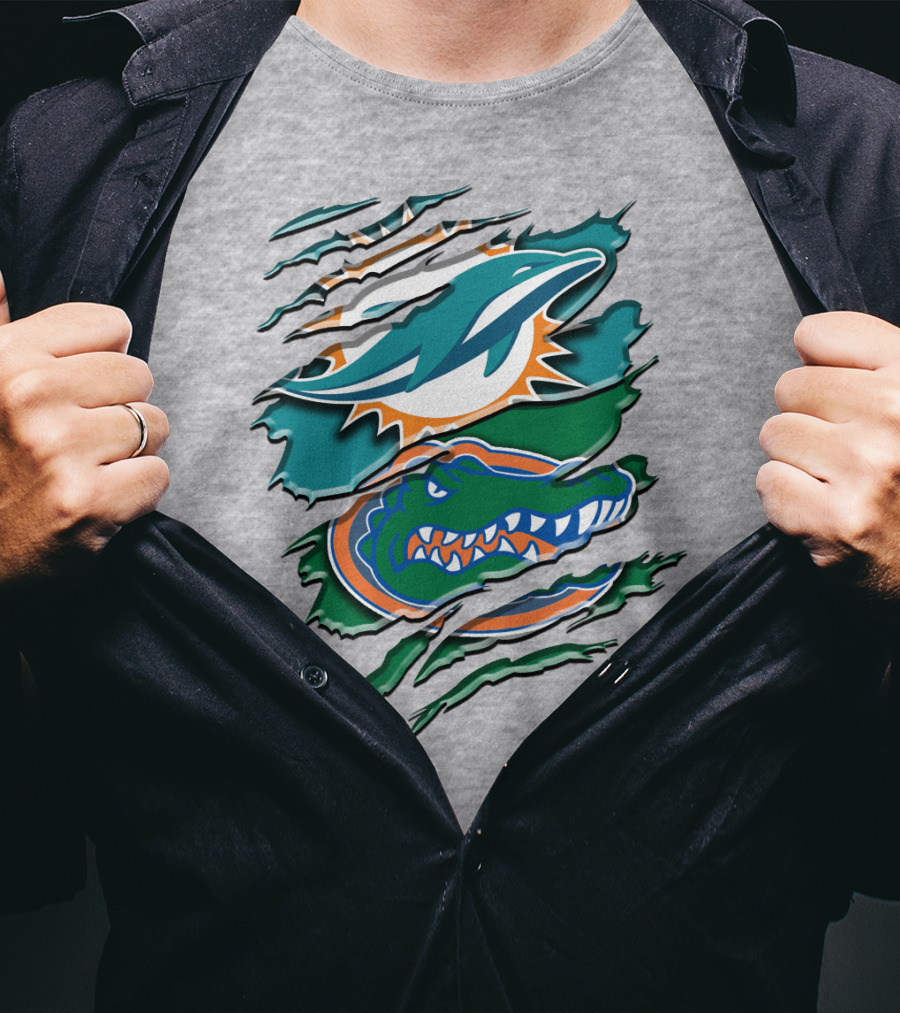 Rah Miami Dolphins Florida Gators Rip T-Shirt