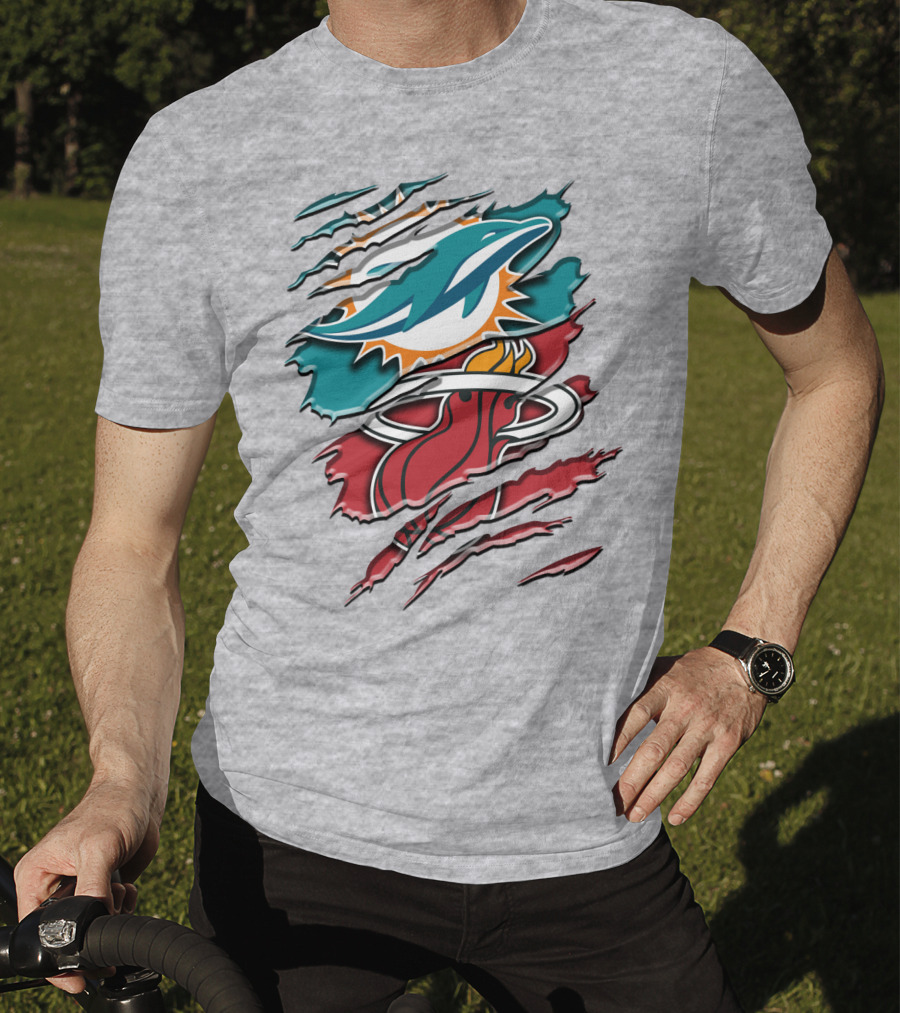 Miami Dolphins And Heat Rah 051 T-Shirt