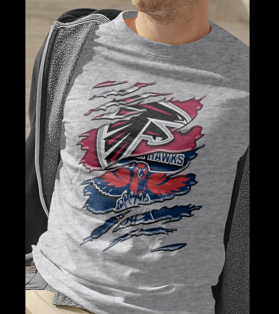 Atlanta Falcons And Hawks Logo Crossover Rah 060 T-Shirt
