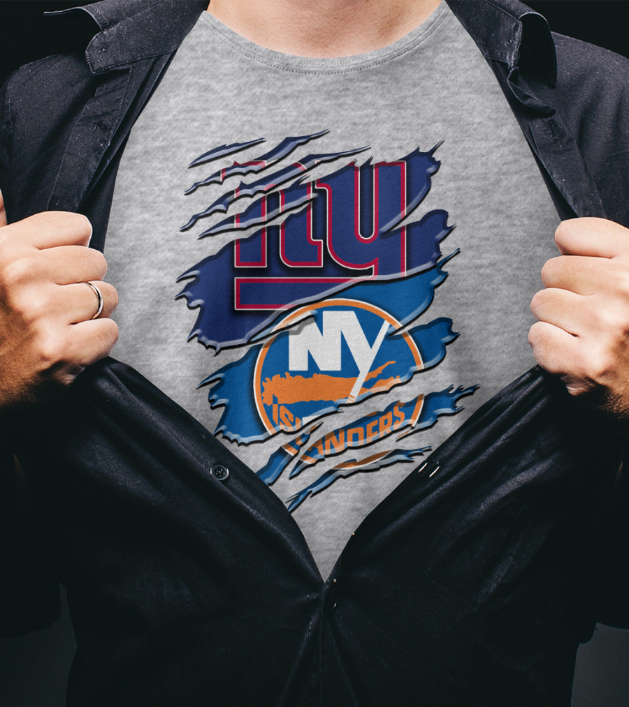 New York Giants Ny Islanders Crossover Rah 063 T-Shirt