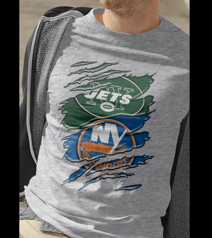 New York Jets Ny Islanders Crossover Rah 068 T-Shirt