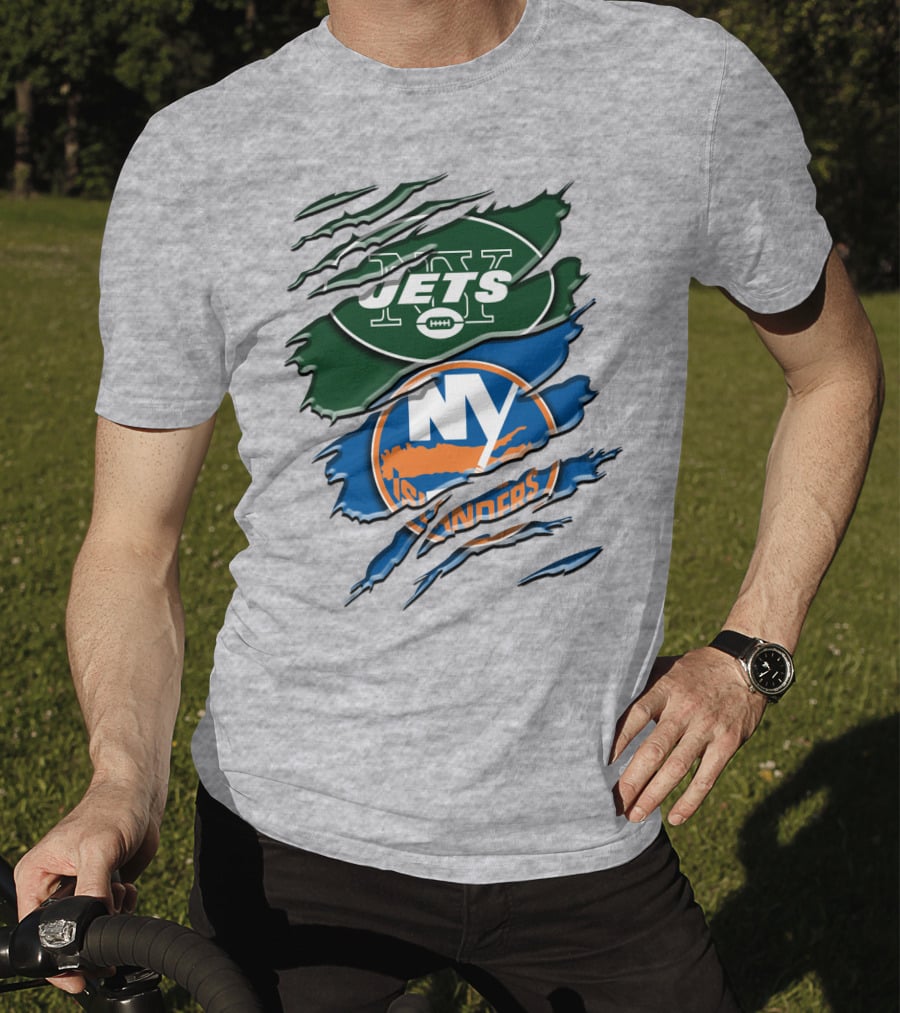 New York Jets Ny Islanders Crossover Rah 068 T-Shirt