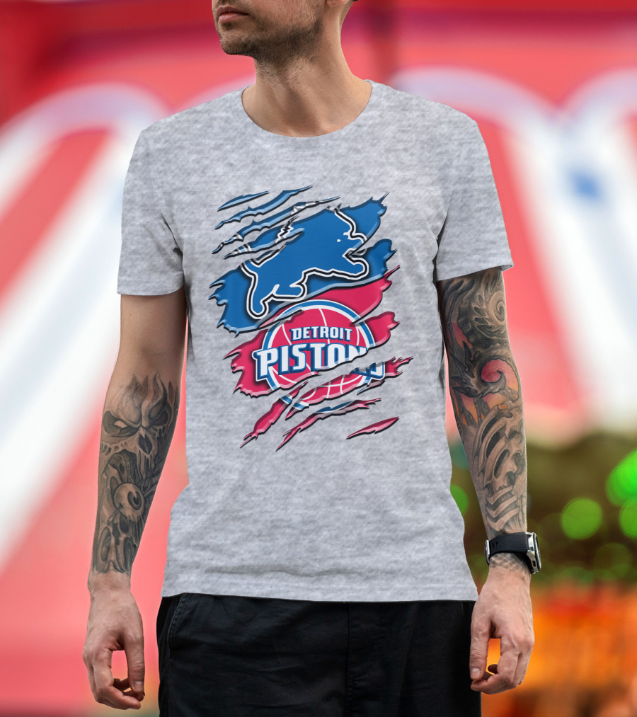 Detroit Pistons Rah 073 Lions Dual T-Shirt