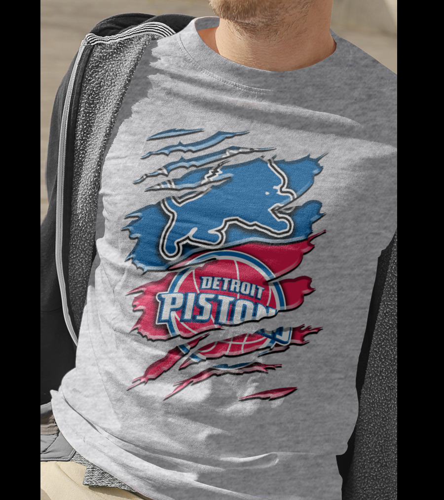 Detroit Pistons Rah 073 Lions Dual T-Shirt