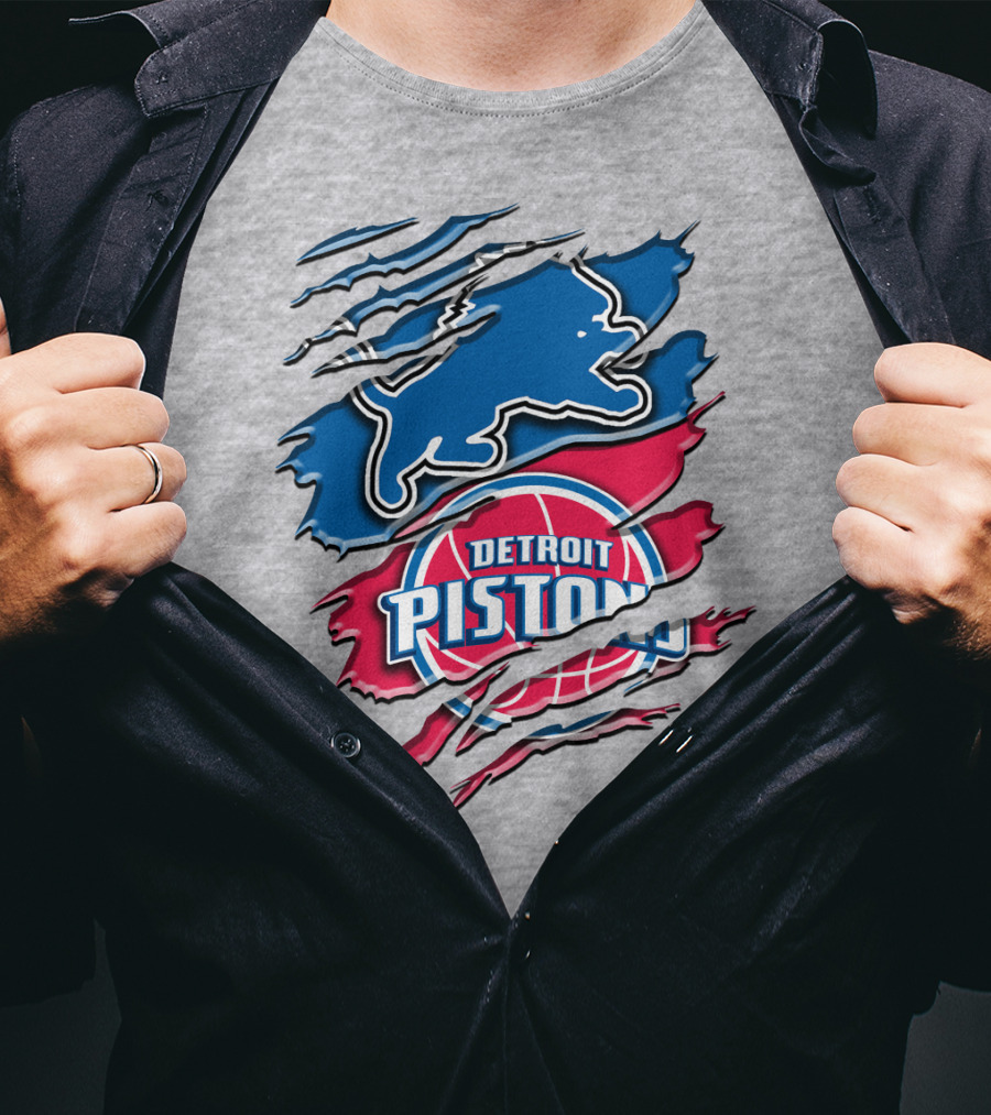 Detroit Pistons Rah 073 Lions Dual T-Shirt