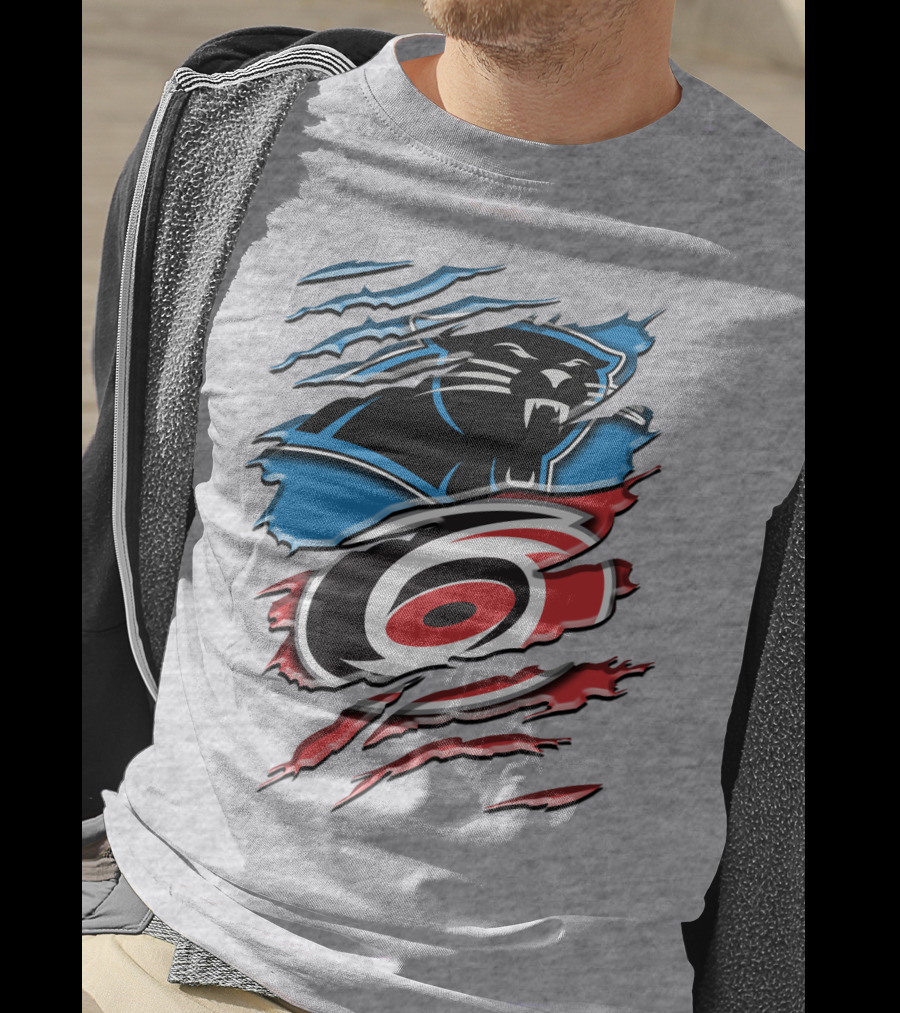 Carolina Panthers And Hurricanes Claw T-Shirt